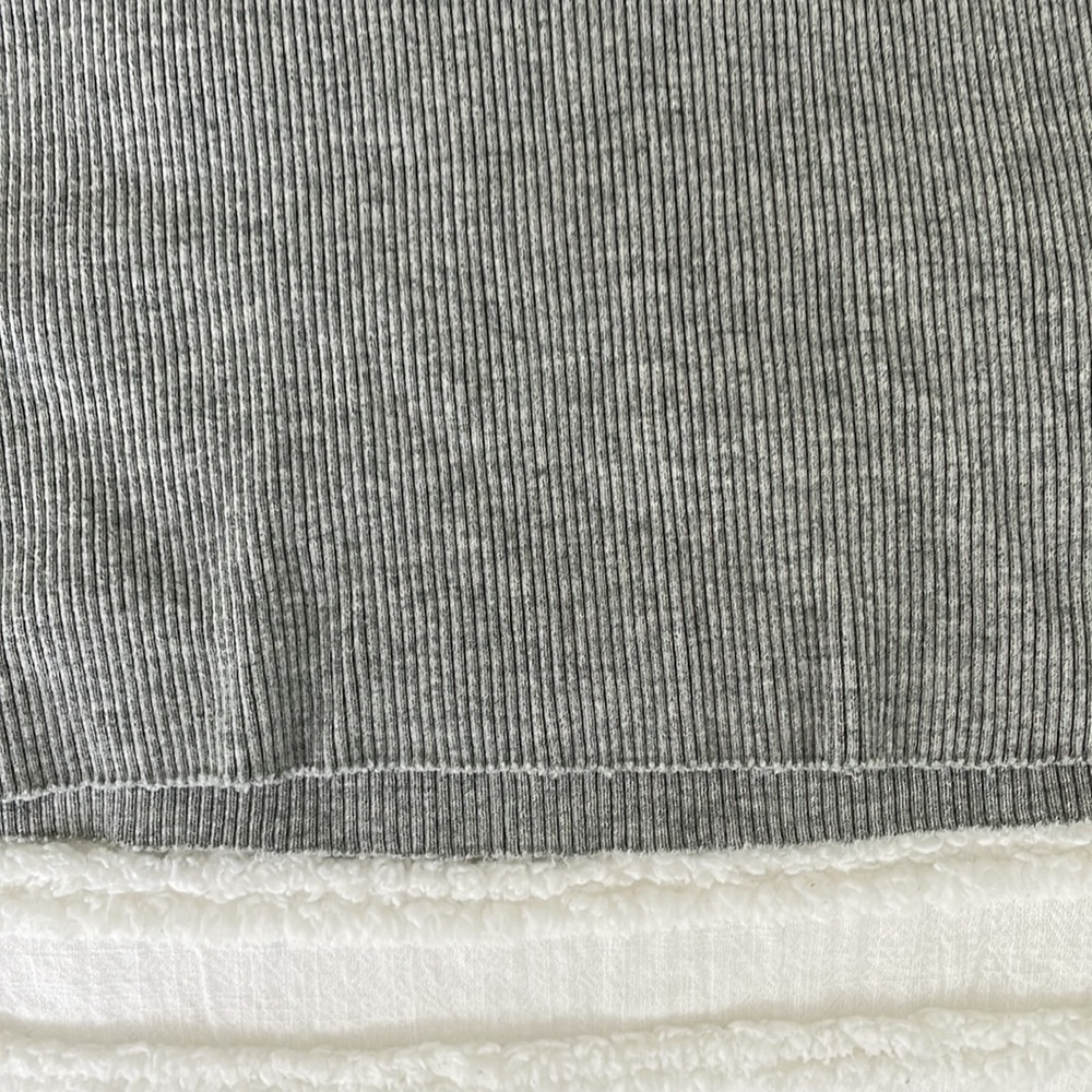Wilfred Ribbed Tank Mini Dress in Heather Gray - Picture 5 of 9